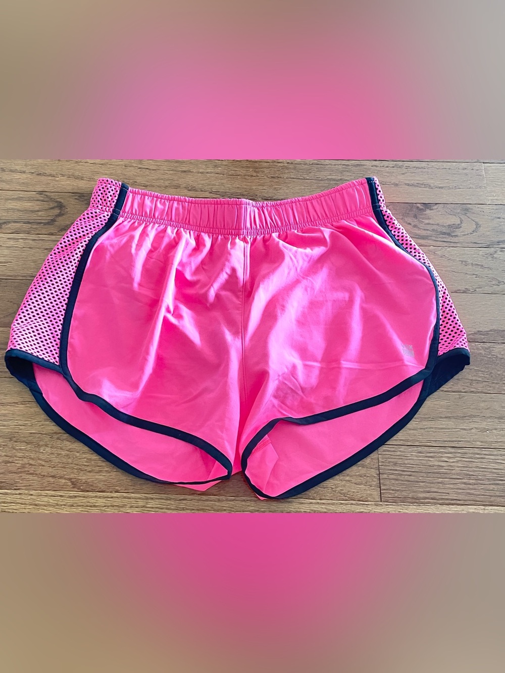 Victoria's Secret Hot Pink Athletic Shorts with Black Trim